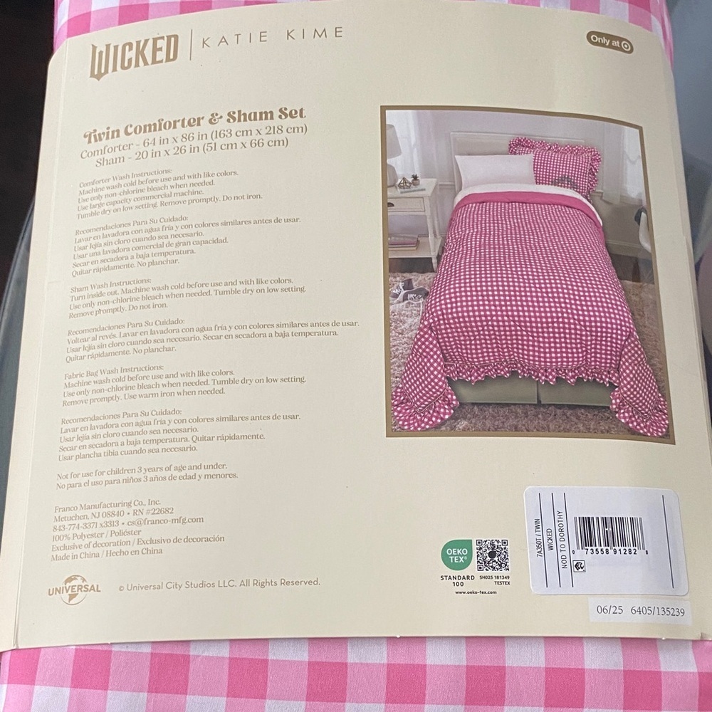 Katie Kime Wicked Pink Twin Comforter & Sham Set - Picture 3 of 5